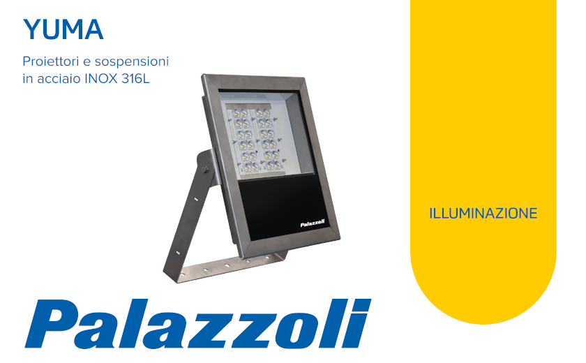 YUMA proiettori e sospensioni in acciaio INOX 316L