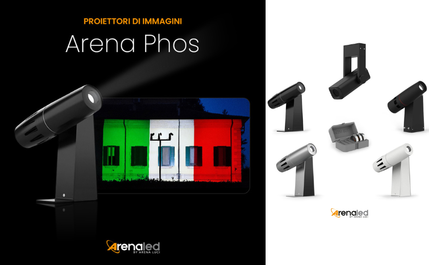 Arena Phos è la nuova linea di proiettori di immagini Arena Luci